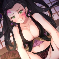 Daki in sexy lingerie - Demon Slayer • Game Porn