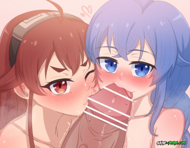 Roxy and Eris loving licking dick – Mushoku Tensei